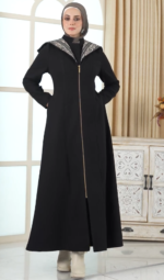 KISAA Manteau Capuche Noir